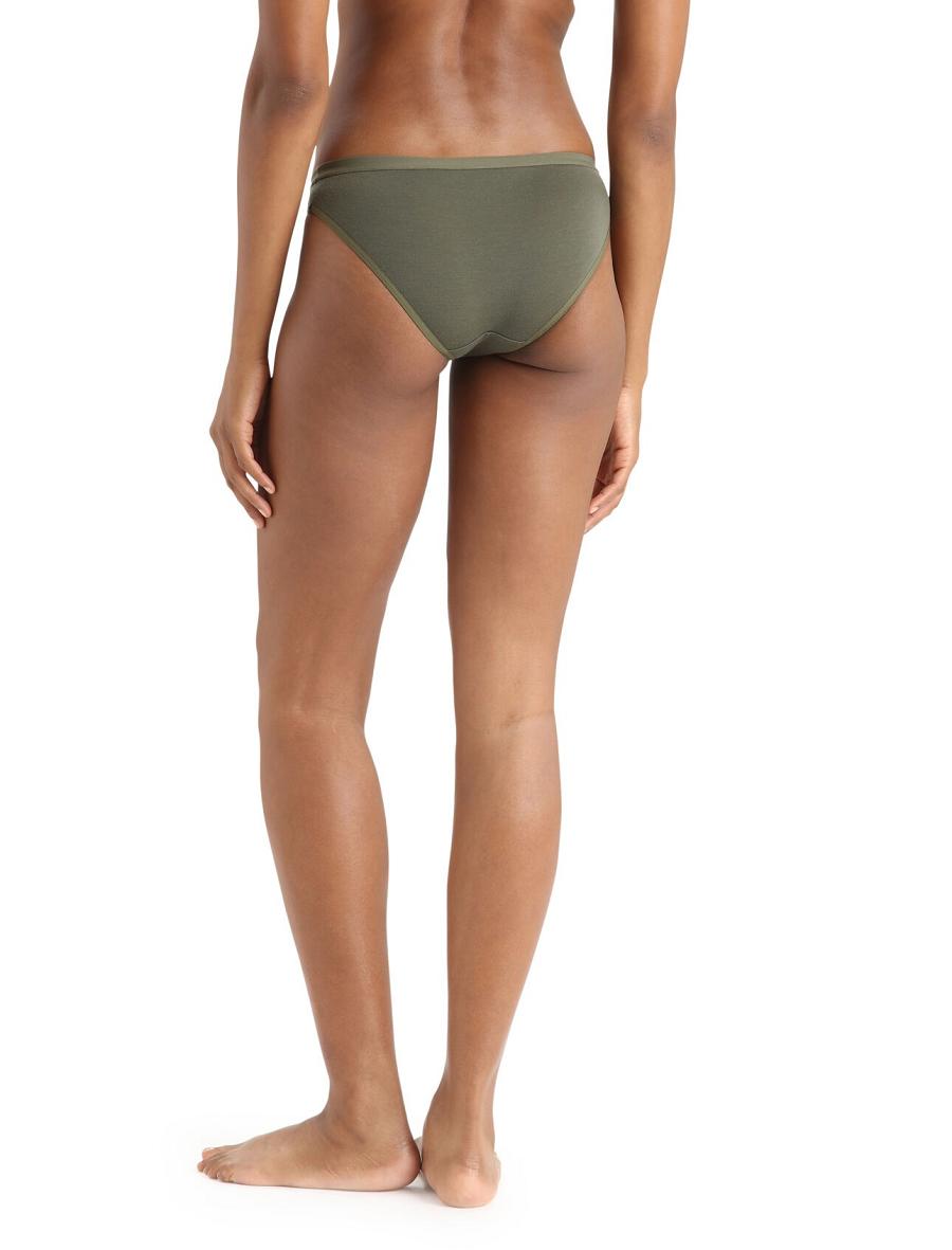 Sous Vêtement Icebreaker Merino Siren Bikini Briefs Femme Vert Olive | FR 1720SGLO